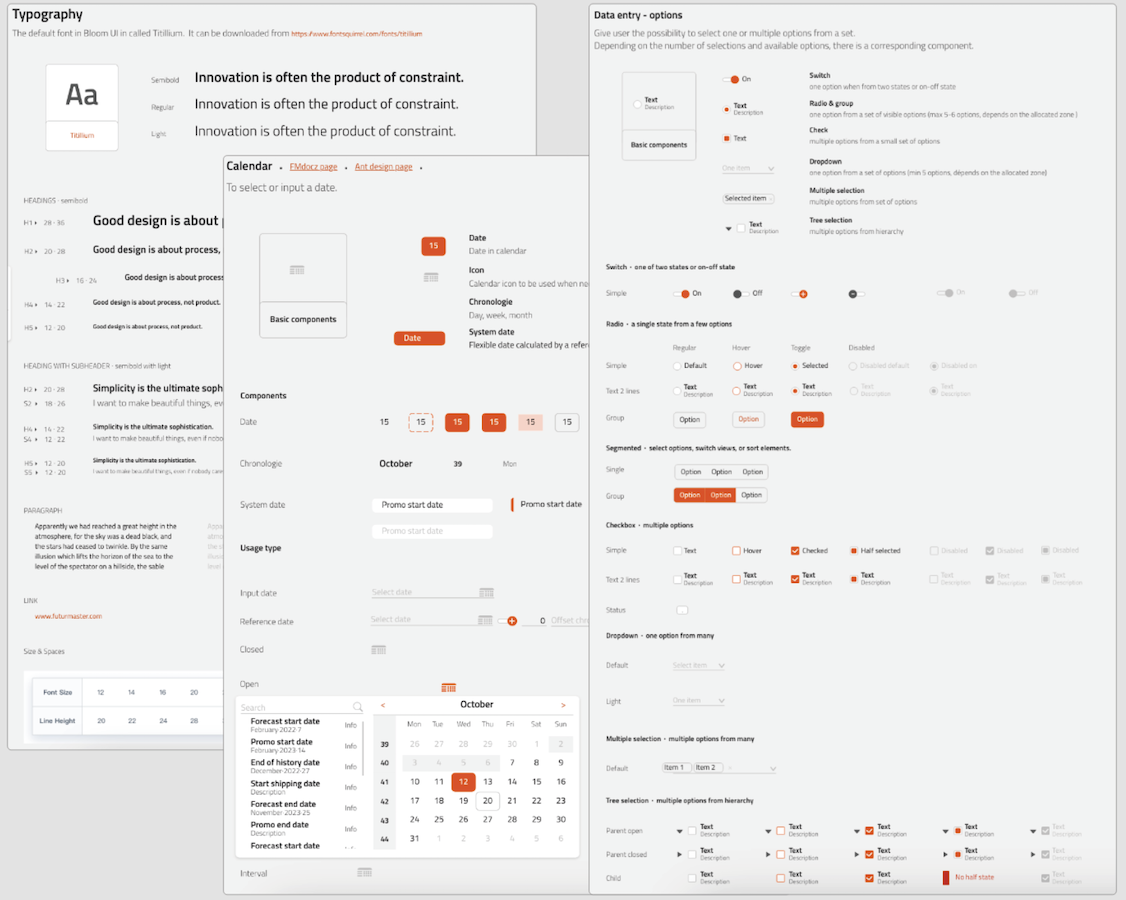 Design system documentation